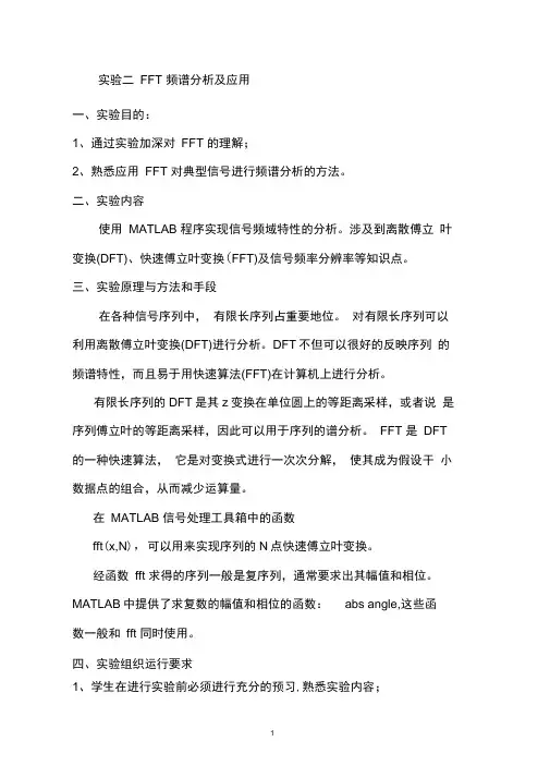 FFT频谱分析及应用