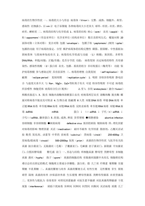 医学微生物学课件_3-病毒真菌生物学性状