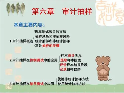 审计抽样概述及其应用PPT课件( 53页)