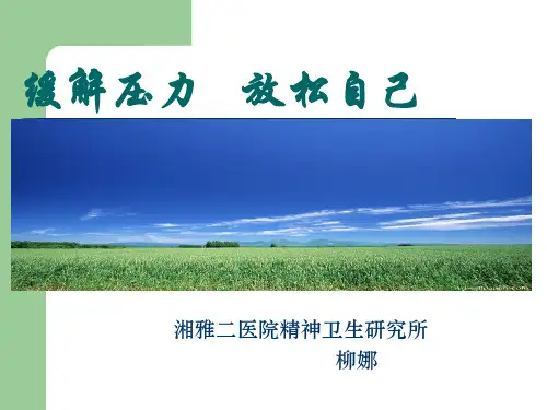 缓解压力放松自己(共 36张PPT)