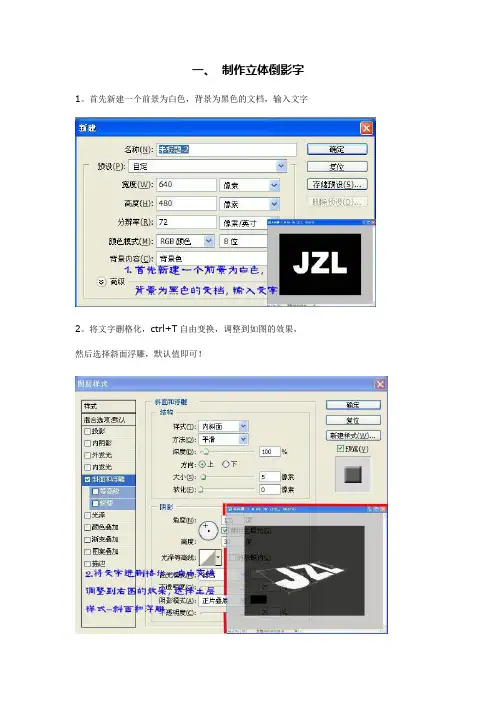 ps制作常用广告字体全集