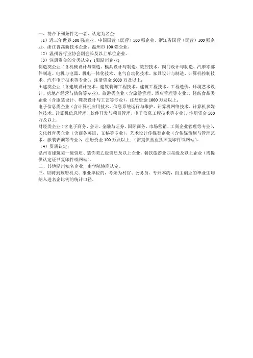 名企认定标准