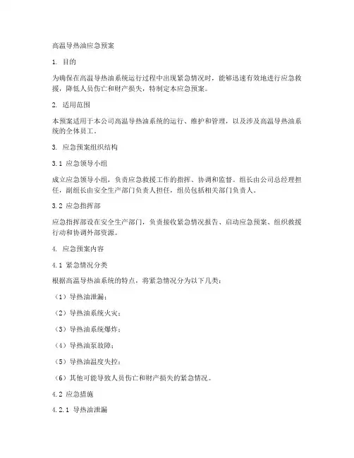 高温导热油应急预案
