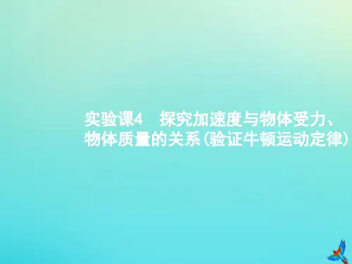 届高考物理一轮复习实验课4探究加速度与物体受力物体质量的关系验证牛顿运动定律课件新人教版