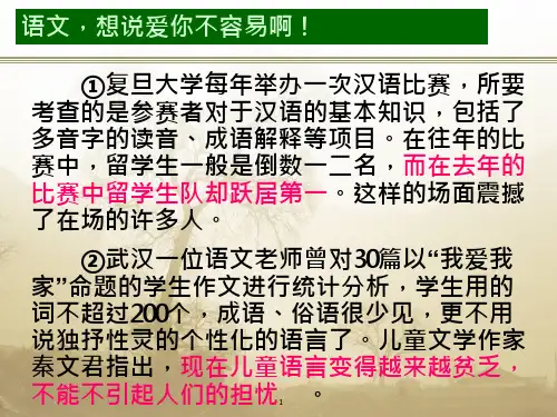 语文的魅力(实用)精选ppt课件