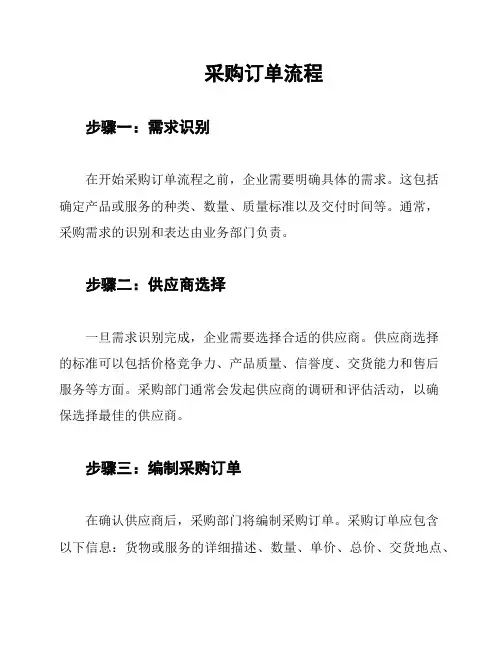 采购订单流程