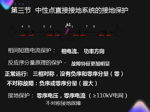 中性点直接接地系统的接地保护