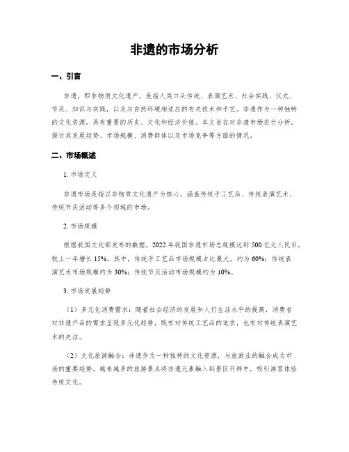 非遗的市场分析