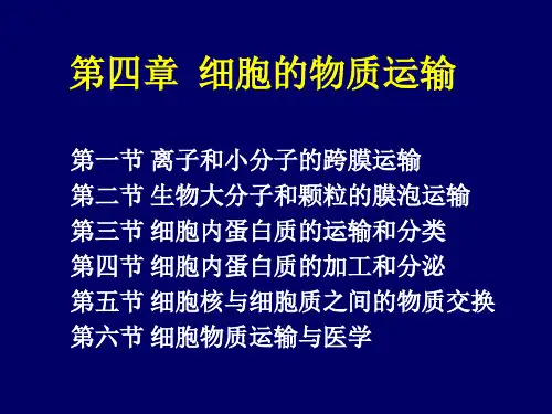 细胞生物学第四章物质运输