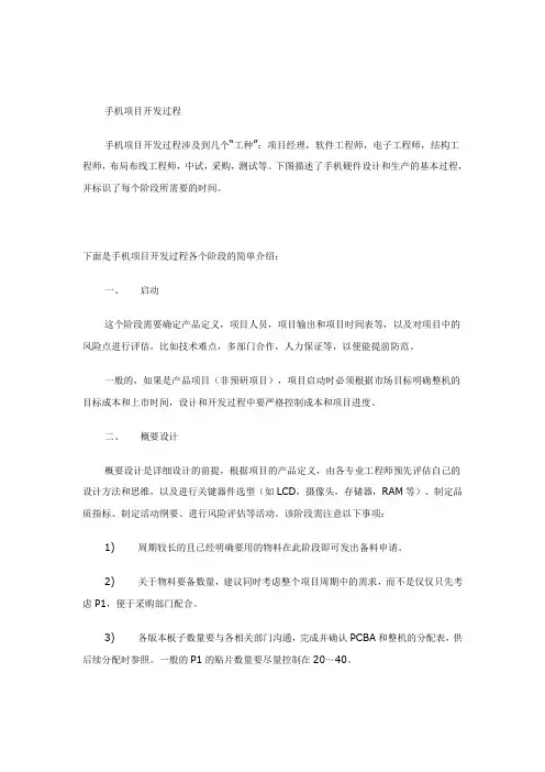手机项目研发完整过程- 共25页