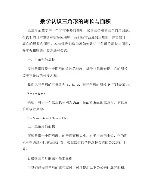 数学认识三角形的周长与面积