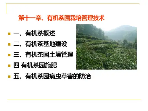 第十一章有机茶栽培技术