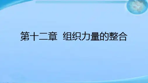 管理学--组织力量的整合