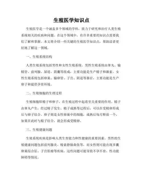 生殖医学知识点