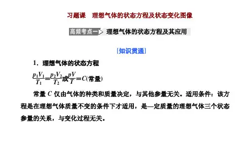 习题课 理想气体的状态方程及状态变化图像