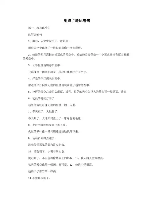 用成了造比喻句