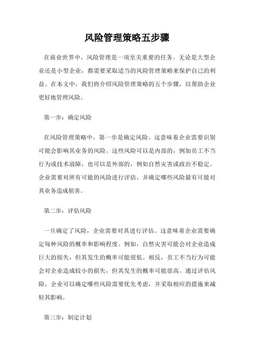风险管理策略五步骤