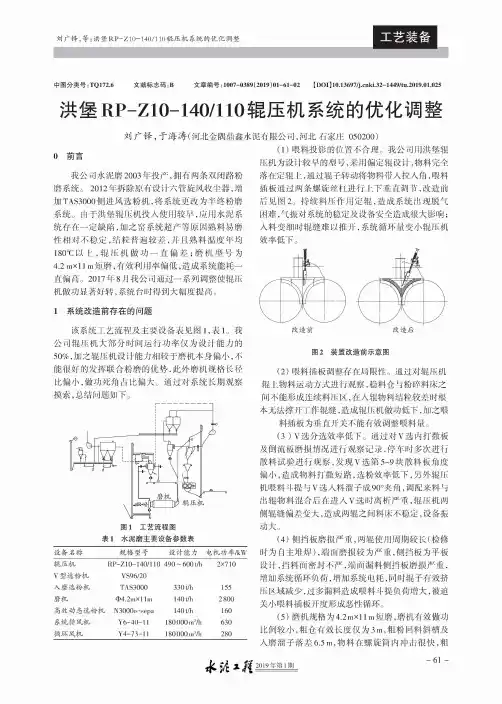 洪堡RPZ10140110辊压机系统的优化调整