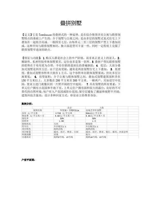 叠拼别墅定义-特征