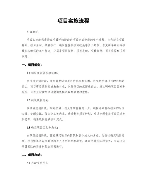 项目实施流程