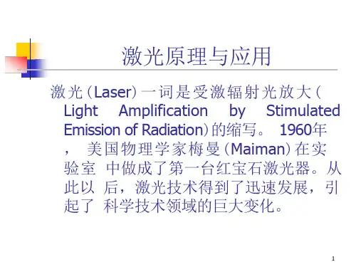 激光原理与应用课件