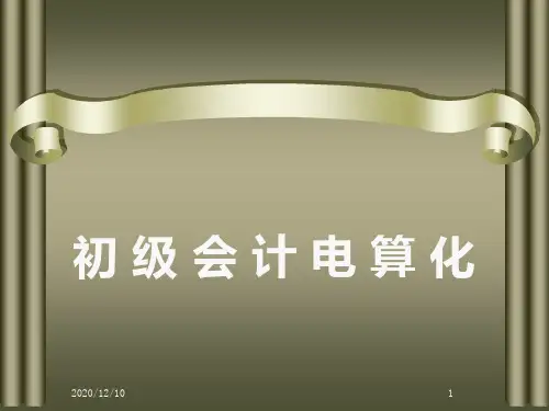 初级会计电算化第四章3节PPT教学课件