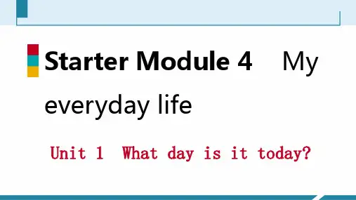 外研版-英语-七上-Starter Module4 1单元 课件