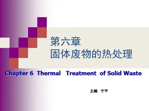 固体废物处理与处置-第六章-固体废物的热处理