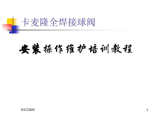 卡麦隆全焊接球阀