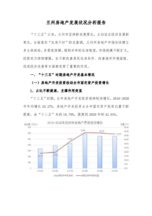 兰州市房地产市场分析报告