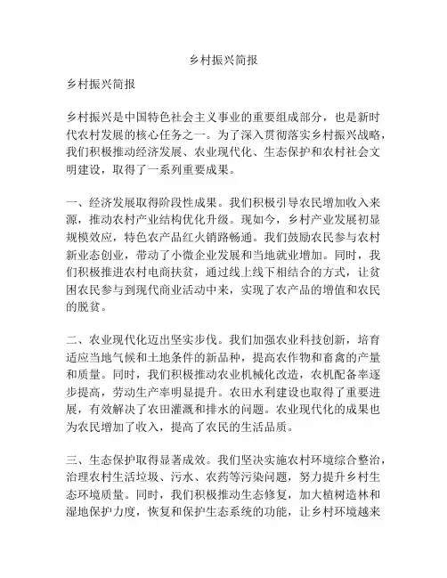 乡村振兴简报