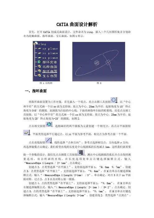 CATIA曲面设计解析