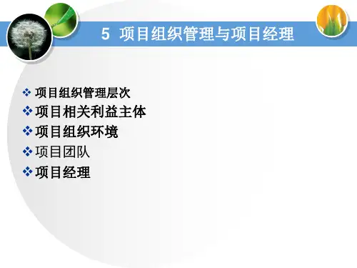 项目组织管理与项目经理培训课件(1).ppt