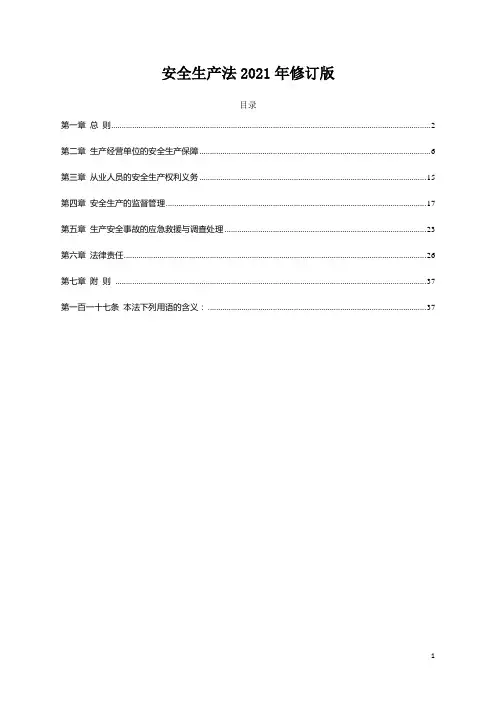 新安全生产法(2021年6月版)