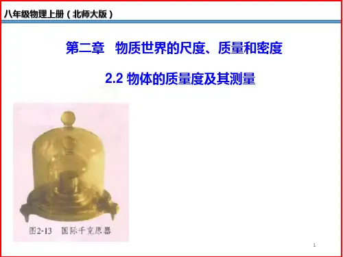 物体的质量及其测量-八年级物理上册(北师大版)