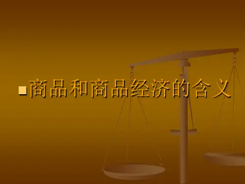 商品和商品经济PPT资料16页