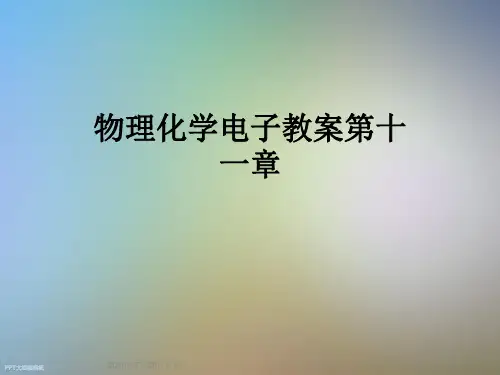 物理化学电子教案第十一章