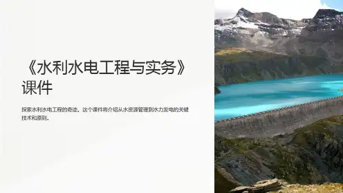 《水利水电工程与实务》课件