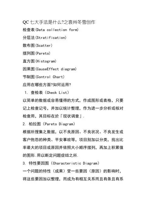 QC七大手法是什么