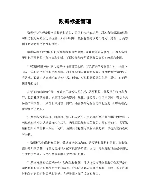 数据标签管理