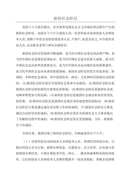 新的社会阶层