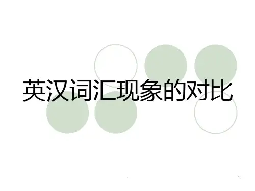 英汉比较(词)PPT课件
