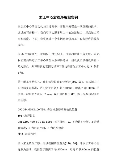 加工中心宏程序编程实例