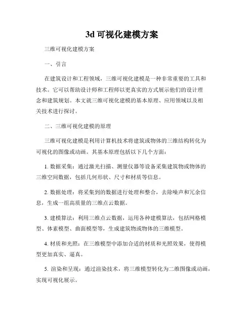 3d可视化建模方案