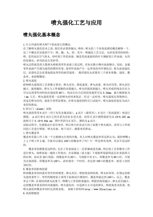 喷丸强化工艺