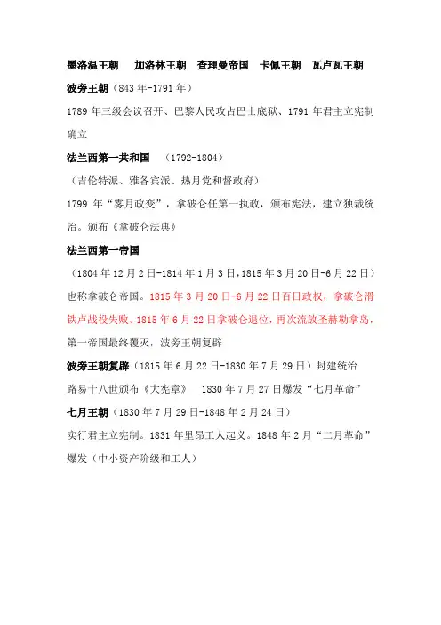 法国历史沿革总结