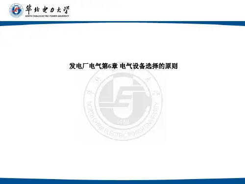 发电厂电气第6章 电气设备选择的原则