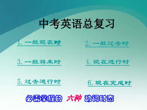 中考英语六种时态(总复习)课件