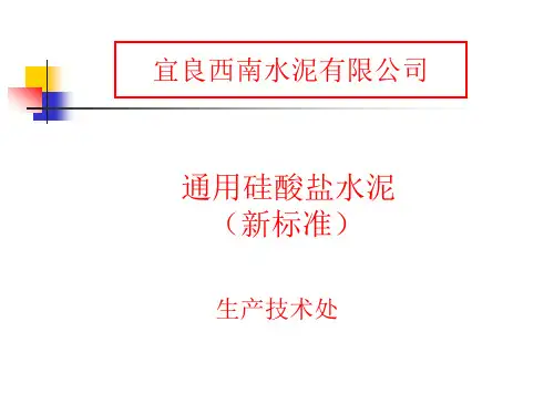 水泥新标准(GB175-2007)
