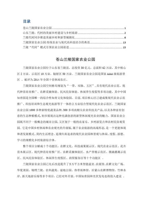 山东兰陵模式